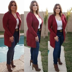Red/ Wine Cardigan